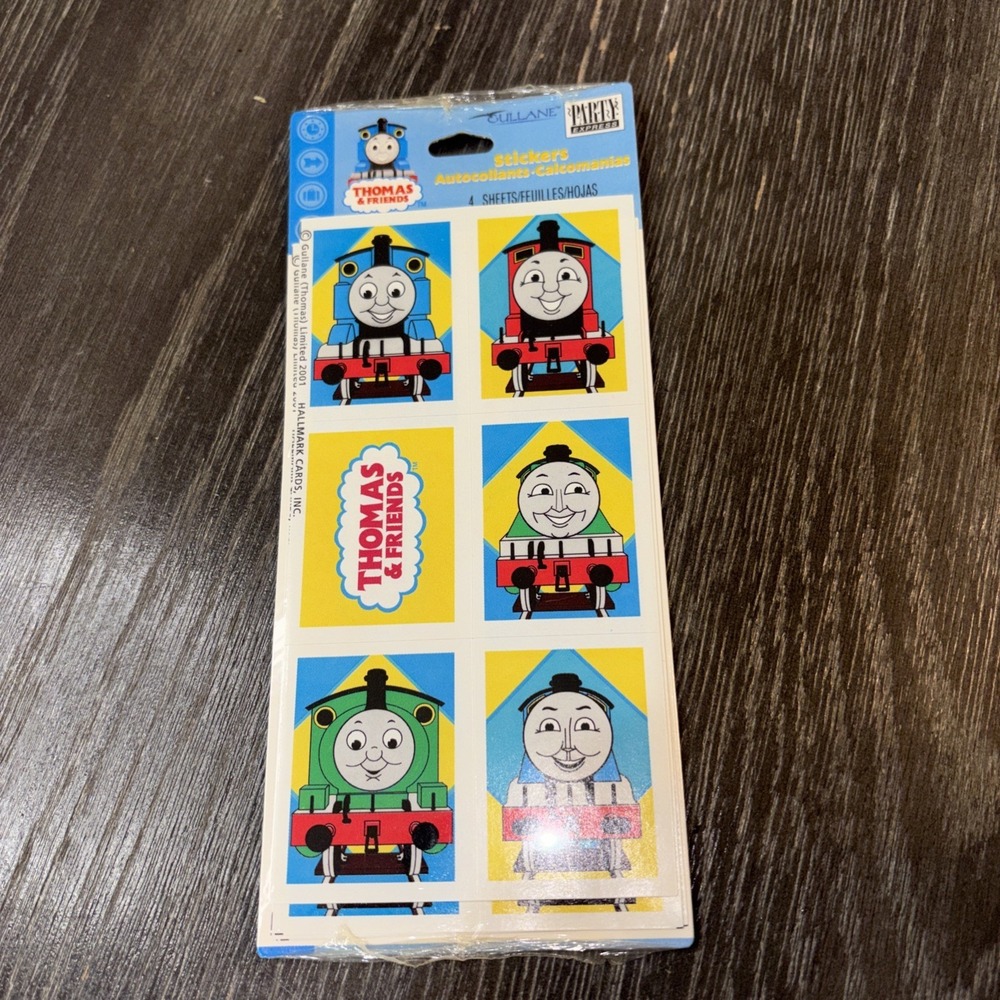 Thomas‎ And Friends Stickers 4 Sheets 2001 Hallmark Guliane Party Express